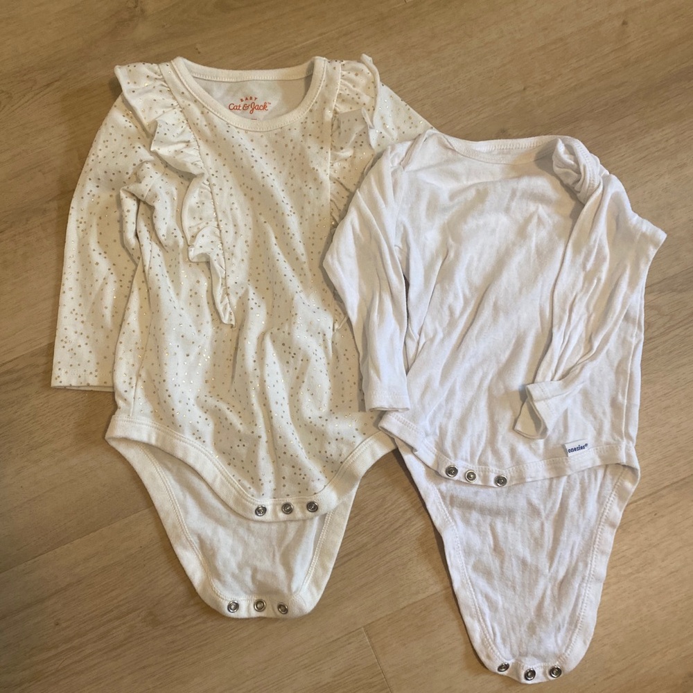 Two basic 6-9m onesies